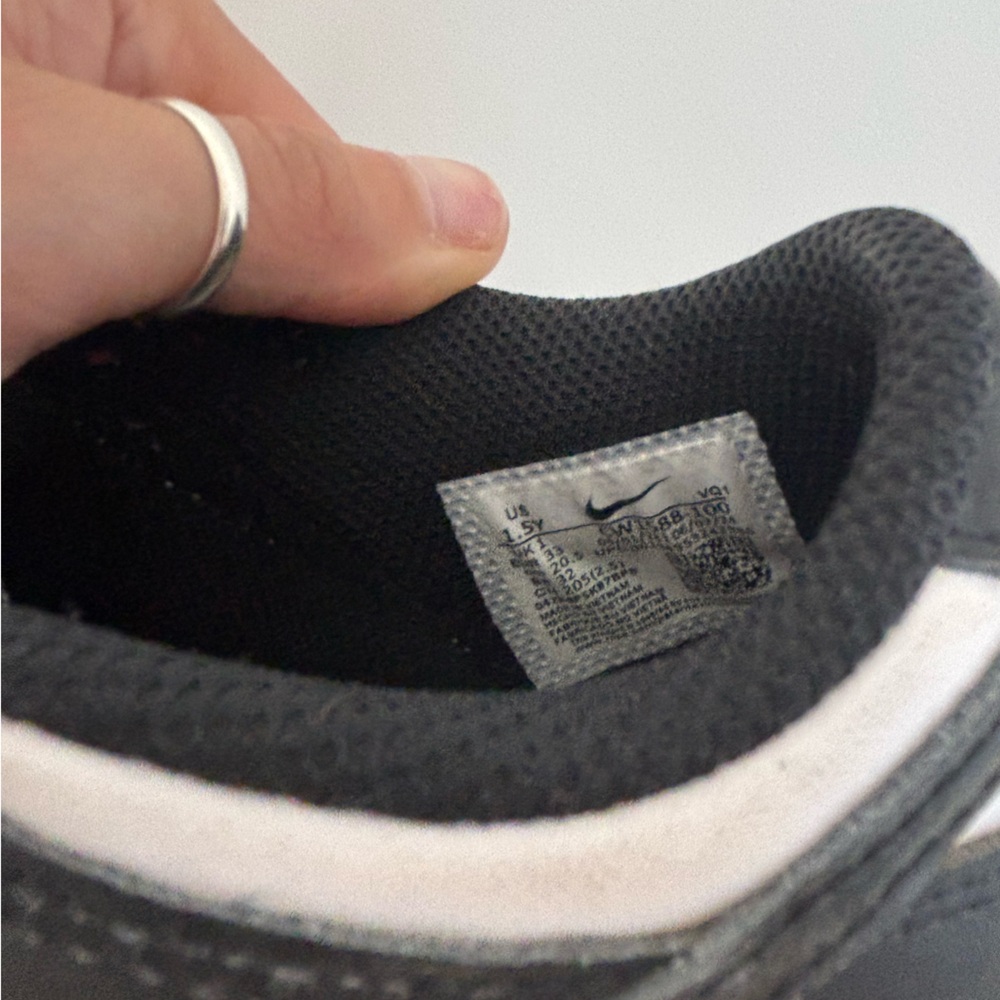 Nike Black and White Dunk Low Sneakers - Picture 2 of 2